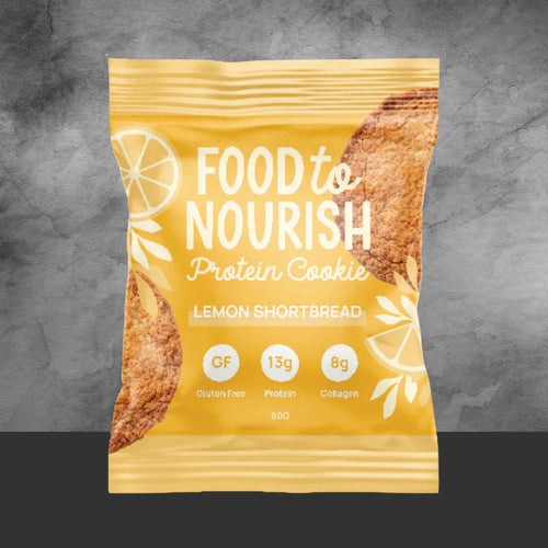 Food to Nourish Lemon Shortbread Protein with Collagen Cookie 60g