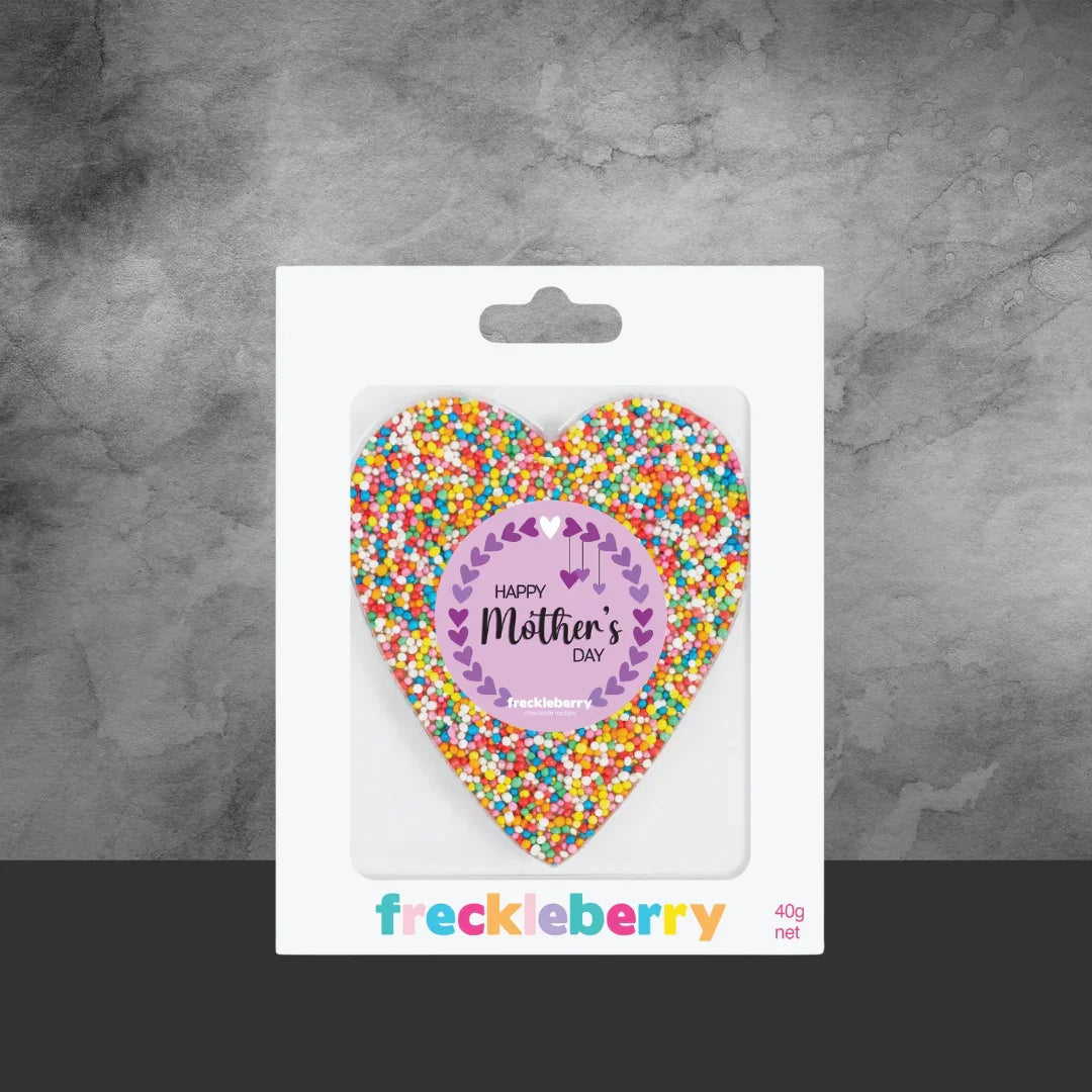 Freckleberry Mother's Day Chocolate Freckle Heart 40g - Tastebuds