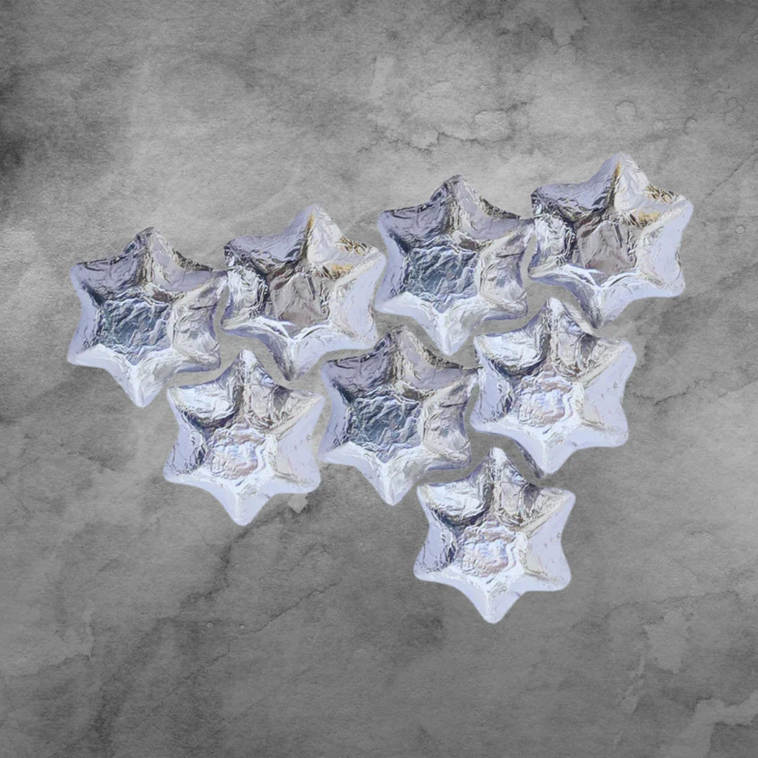 8 Silver Chocolatier Belgian Chocolate Stars - Tastebuds