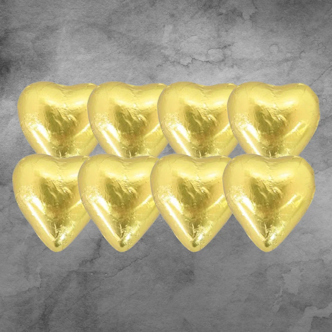 8 Gold Chocolatier Belgian Chocolate Hearts - Tastebuds