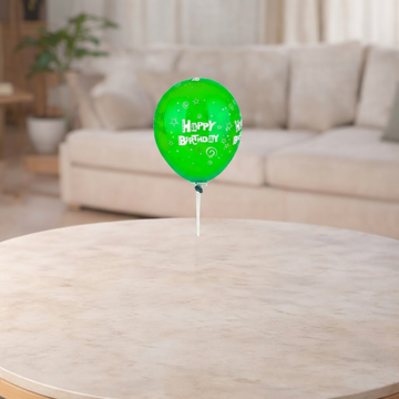 Green Happy Birthday Balloon