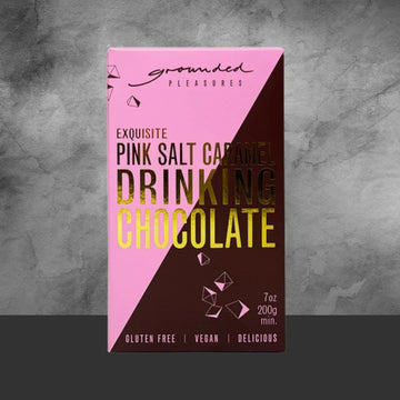 Grounded Pleasures Pink Salt Caramel Drinking Chocolate 50g - Tastebuds