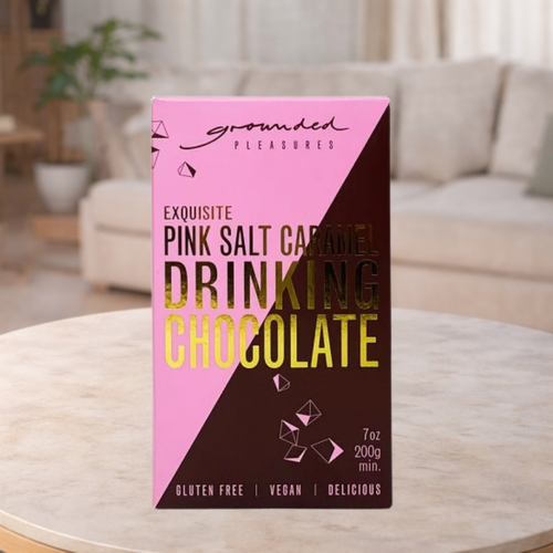 Grounded Pleasures Pink Salt Caramel Drinking Chocolate 50g