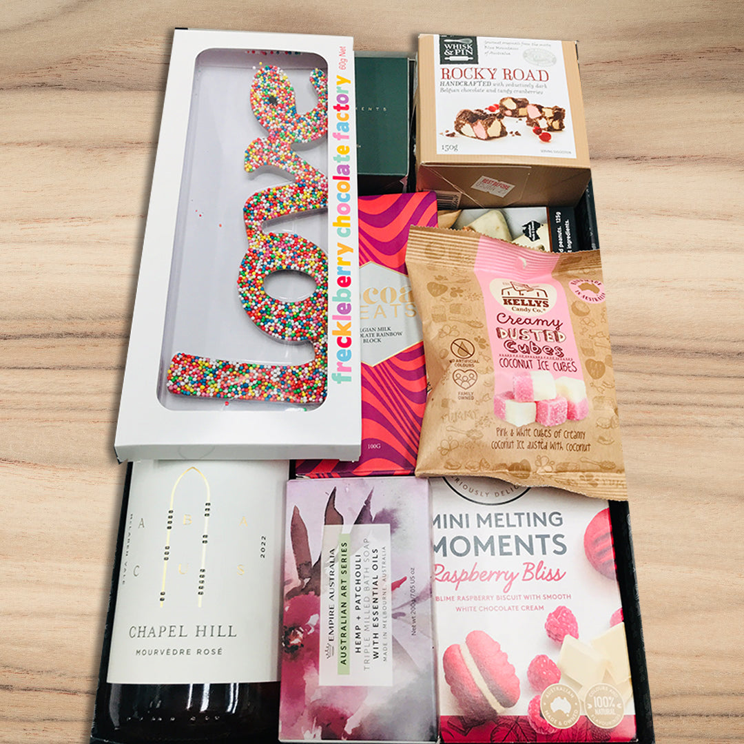 Sweet Pamper Hamper With Rose - Tastebuds