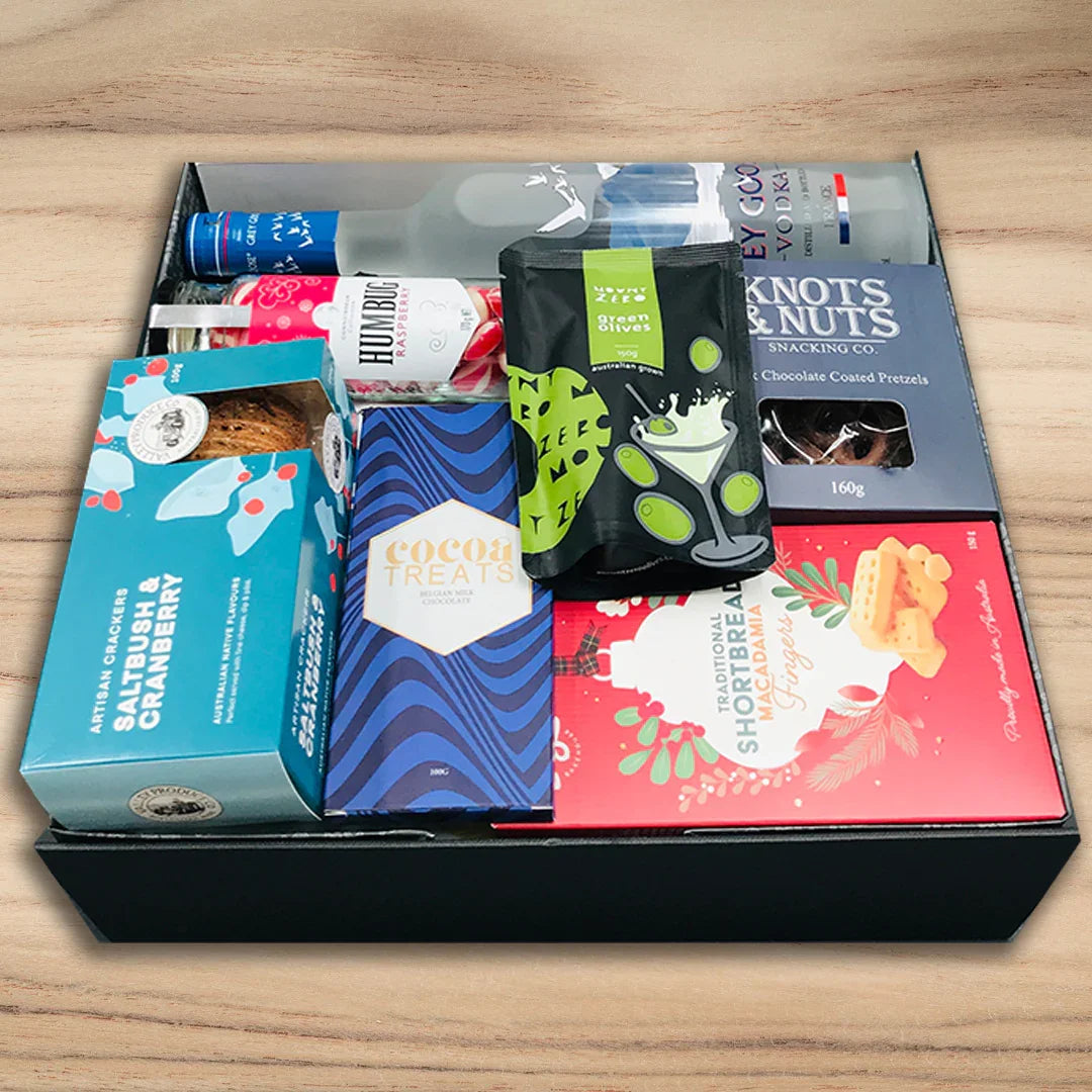 Vodka & Snacks Christmas Hamper - Tastebuds