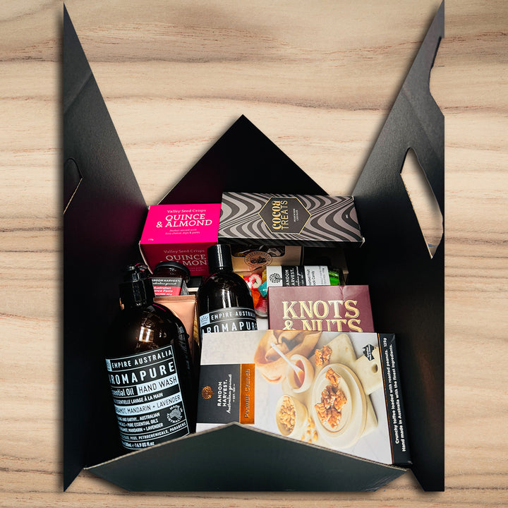 Home Essentials & Snacks Hamper - Tastebuds