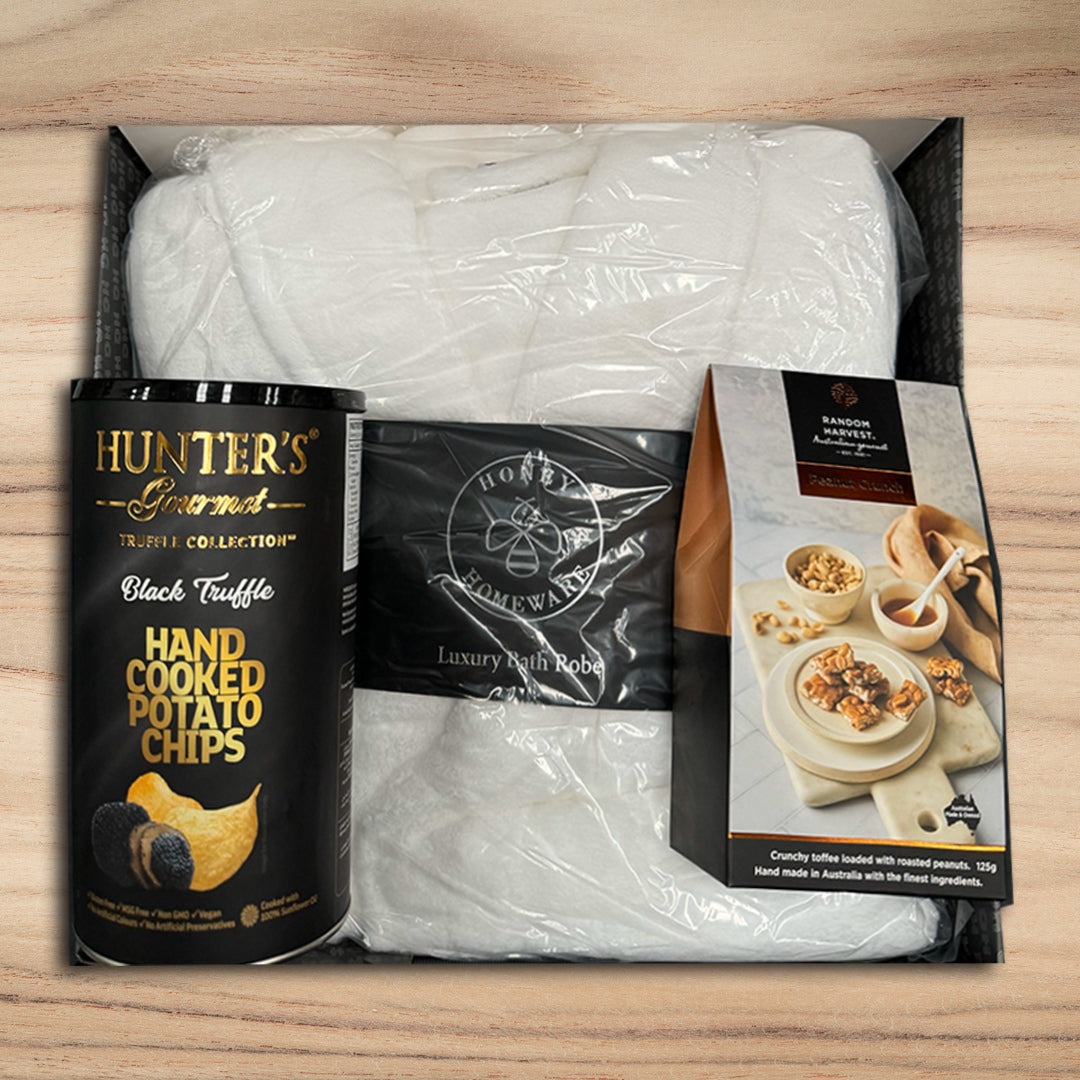 Dad's Snacking in a Luxury Robe Hamper - Tastebuds