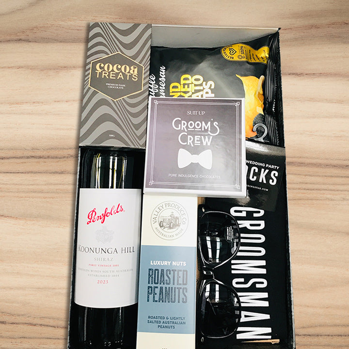 Groom's Crew Shiraz Hamper - Tastebuds