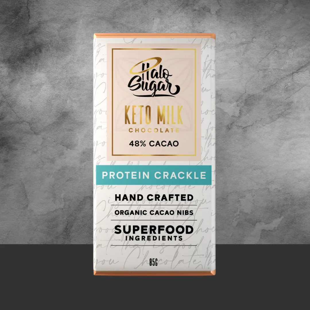 Halo Sugar Protein Crackle Milk Chocolate 85g - Tastebuds