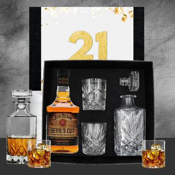 Happy 21st Devil's Love Decanter Hamper - Tastebuds
