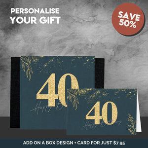 40th Happy Birthday Sleeve + Card - Tastebuds