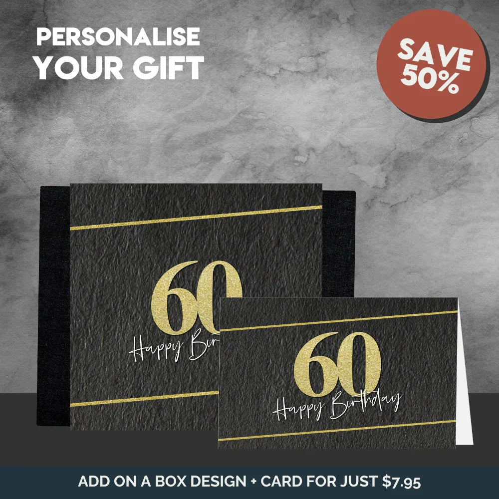 60th Happy Birthday Sleeve + Card - Tastebuds