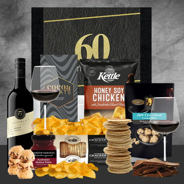 Happy 60th Chocolate, Crackers & Red - Tastebuds