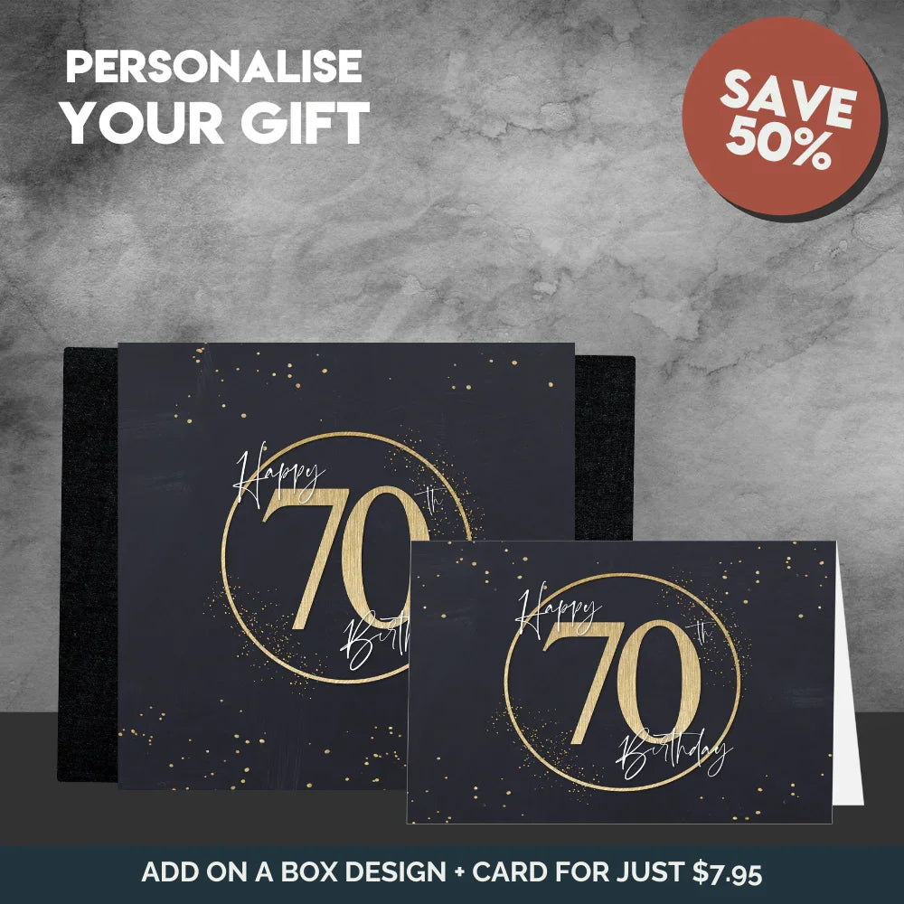 70th Happy Birthday Sleeve + Card - Tastebuds