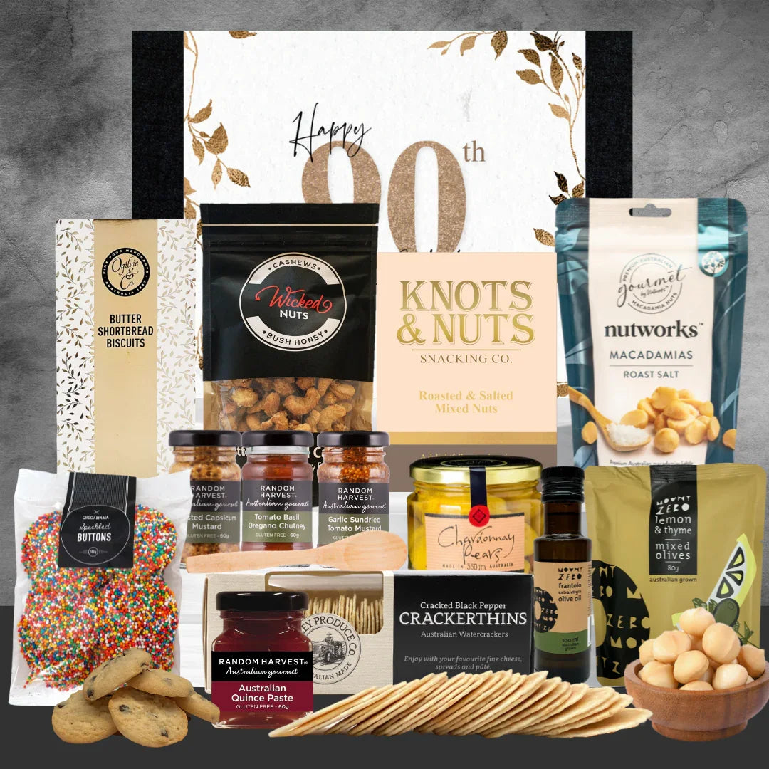 Happy 90th Australian Gourmet Foodie Hamper - Tastebuds