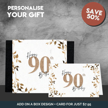 90th Happy Birthday Sleeve + Card - Tastebuds