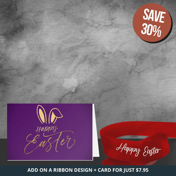 Happy Easter Ribbon Pink & Silver - Tastebuds