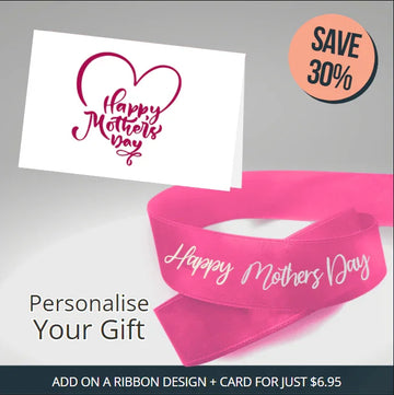 Happy Mothers Day Ribbon Pink & Silver - Tastebuds