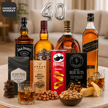 Happy 40th Whisky & Snack Birthday Hamper