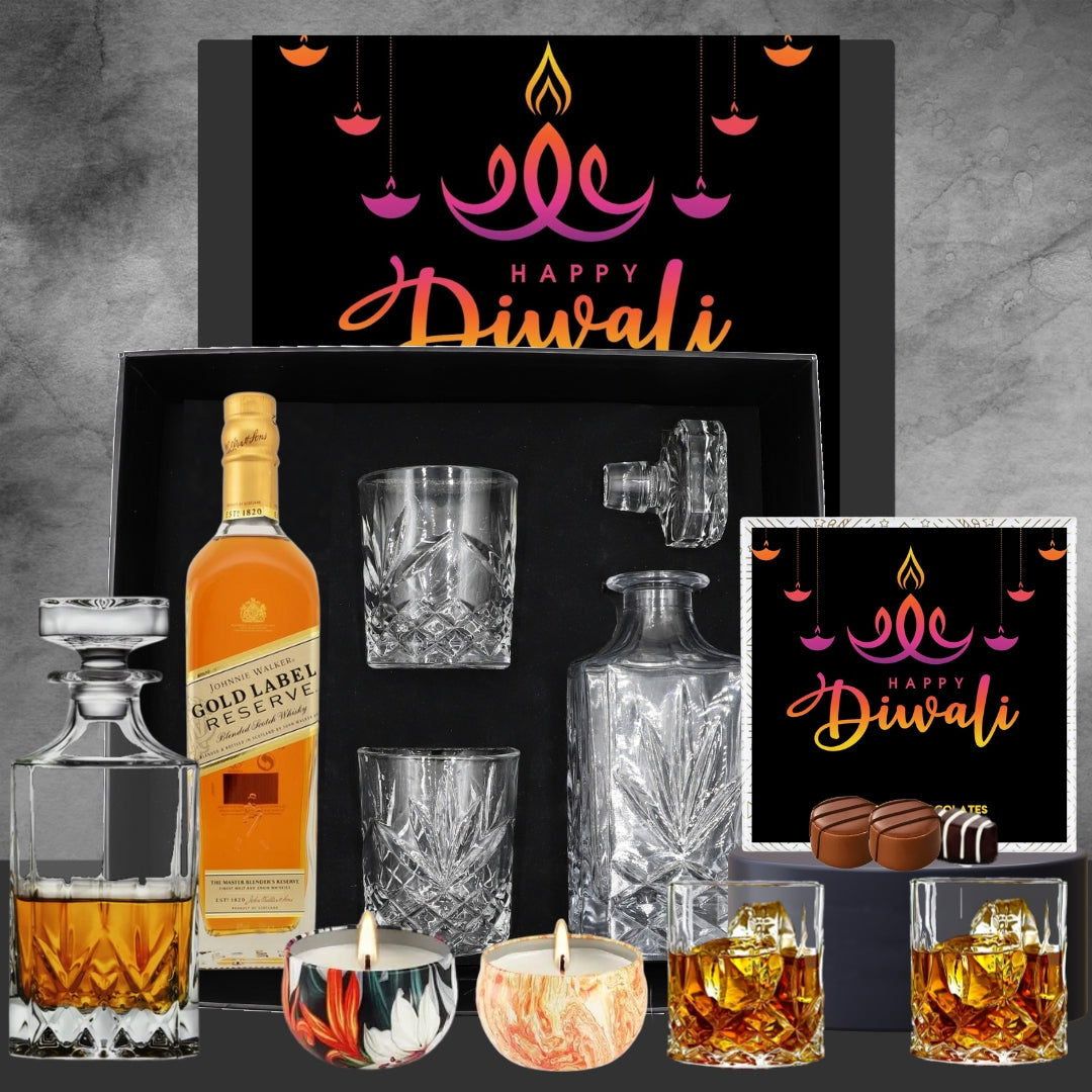 Johnnie Gold Diwali Decanter Hamper - Tastebuds