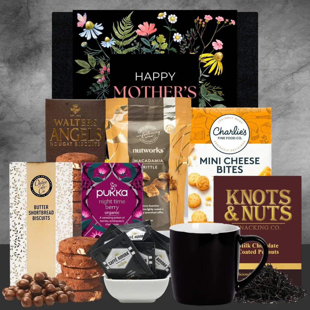 Happy Mother's Day Tea & Bikkies Hamper - Tastebuds