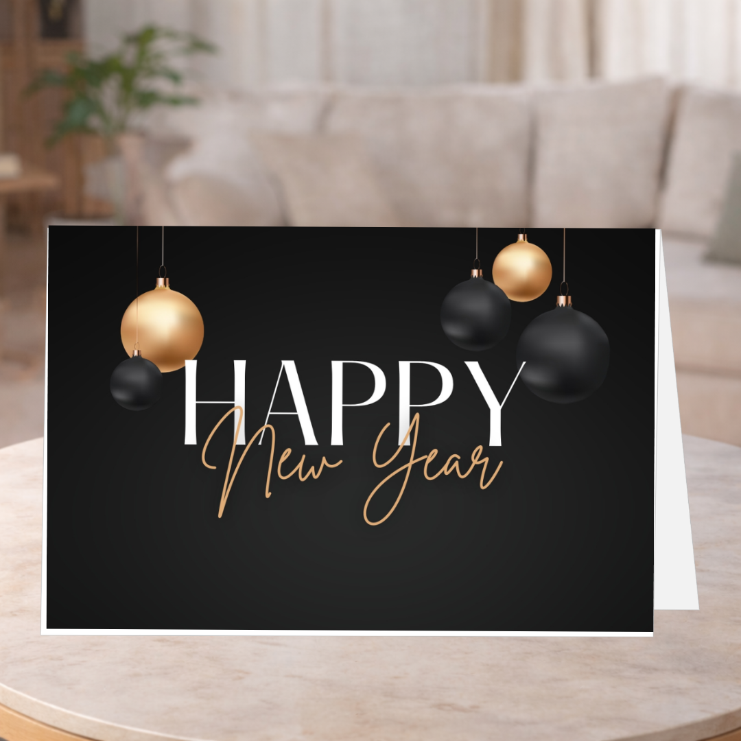 Happy new year greeting card