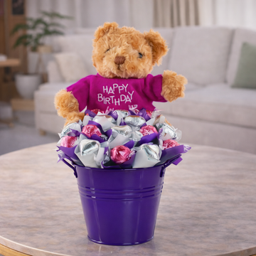 Her Birthday Teddy Bouquet