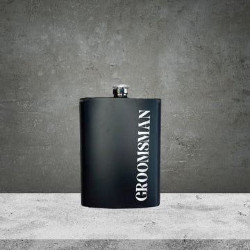 Hip Flask Groomsman Stainless Steel 200ml - Tastebuds
