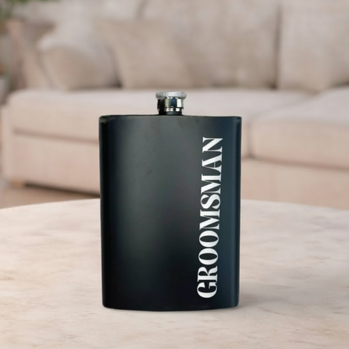 Hip Flask Groomsman Stainless Steel 200ml