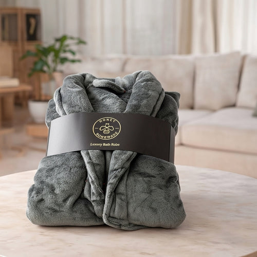 Honey Homeware Luxury Grey Bathrobe