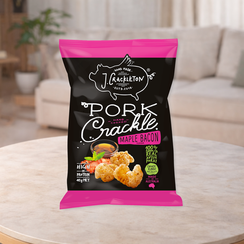 J Crackleton Maple Bacon Pork Crackle 40g