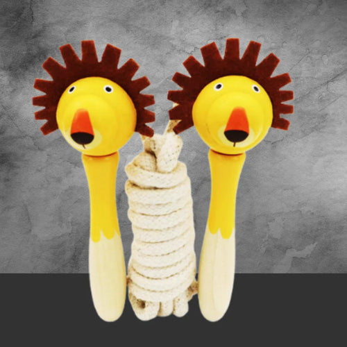 Kaper Kidz Wooden Jungle Animals Skipping Rope