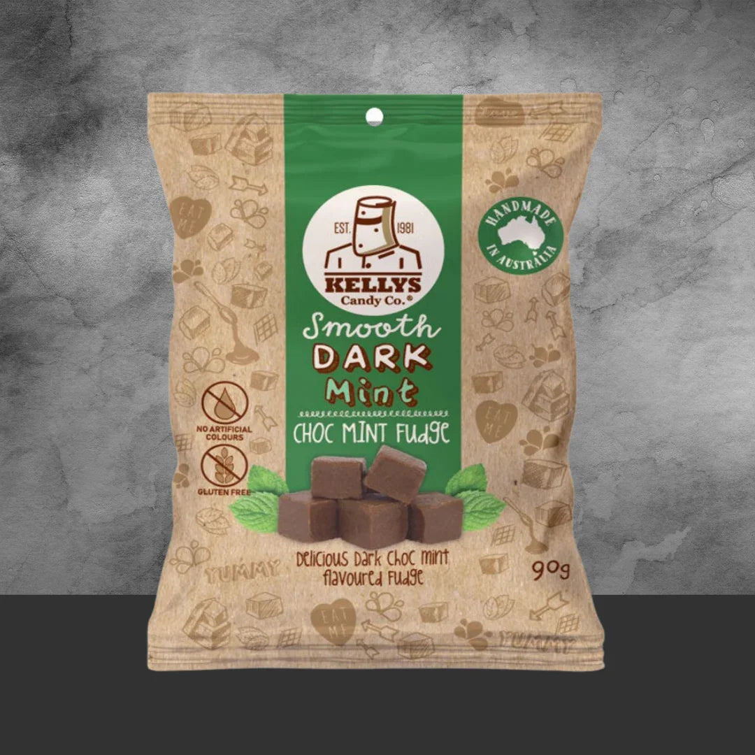 Kelly's Candy Co. Dark Choc Mint Fudge 90g - Tastebuds