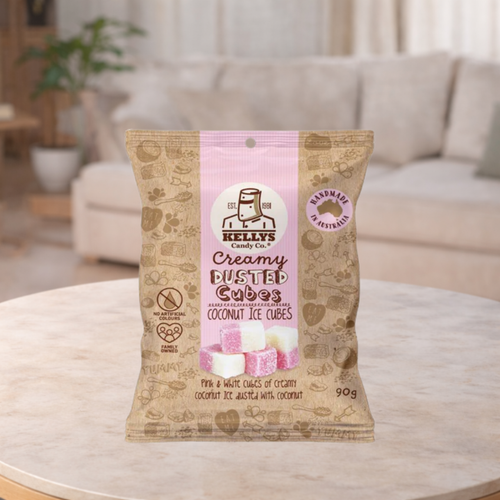 Kelly's Candy Co Dusted Coconut Ice Cubes 75g