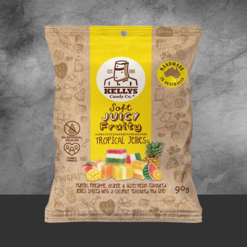 Kelly's Candy Co Juicy Fruity Tropical Jellies 90g