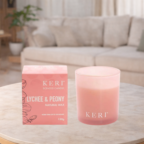 Keri Scented Candle Palm Land Lychee & Peonoy 130g