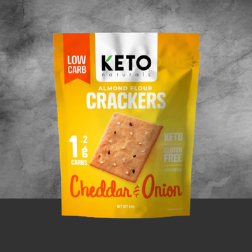 Keto Natural Almond Flour Crackers Cheddar And Onion