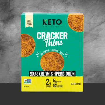 Keto Naturals Sour Cream & Chives Cracker Thins 64g - Tastebuds