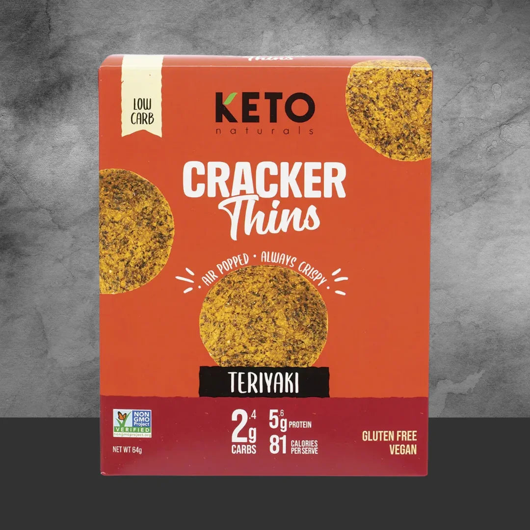 Keto Naturals Teriyaki Cracker Thins 64g - Tastebuds