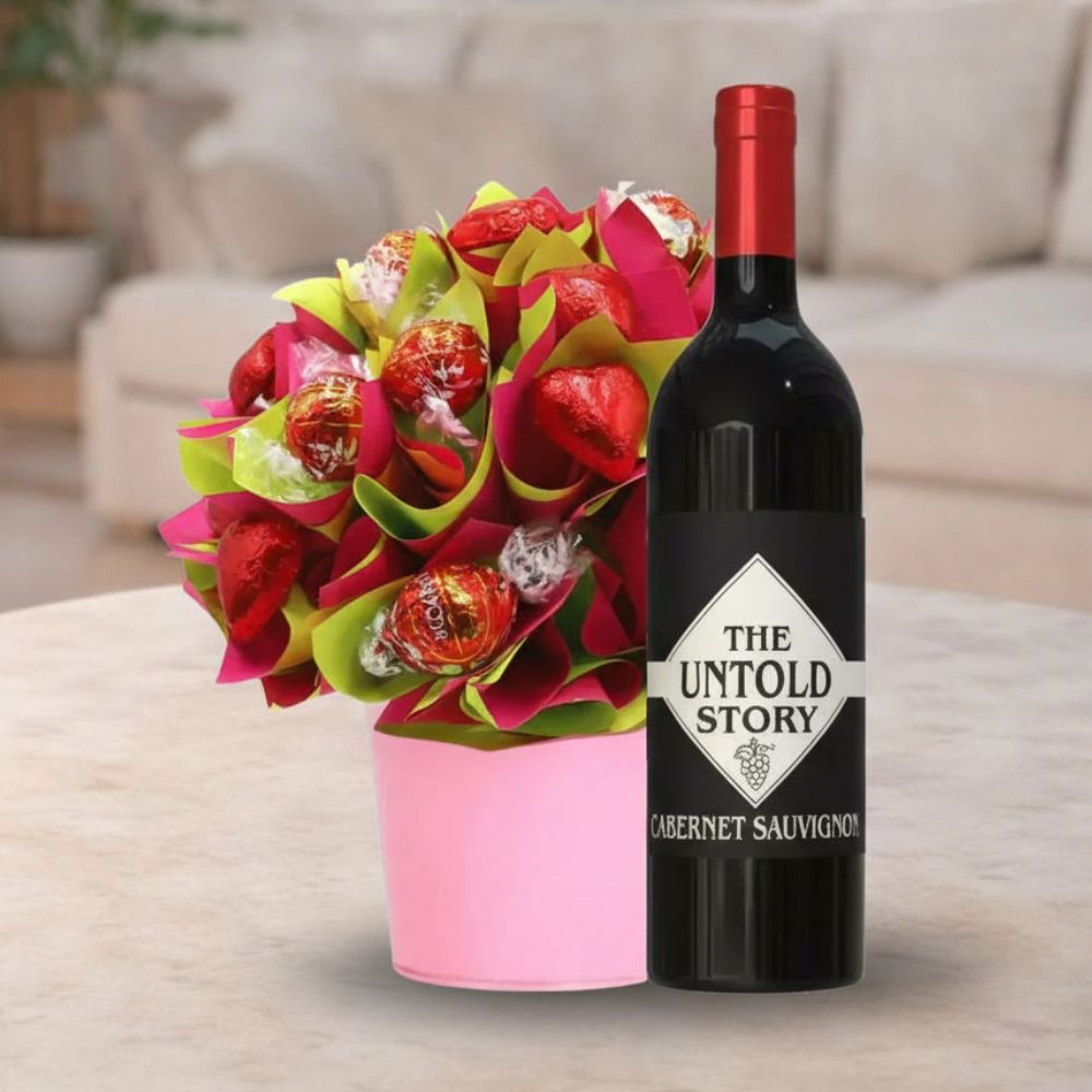 Lindt & Cabernet Sauvignon Surprise Chocolate Bouquet