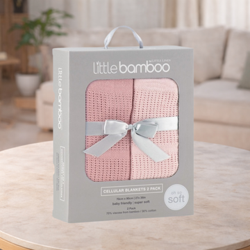 Little Bamboo Cellular Blanket 2pk - Dusty Rose