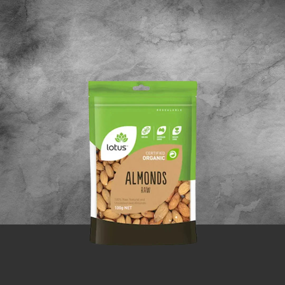 Lotus Organic Raw Almonds 100g - Tastebuds