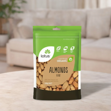 Lotus Organic Raw Almonds 100g
