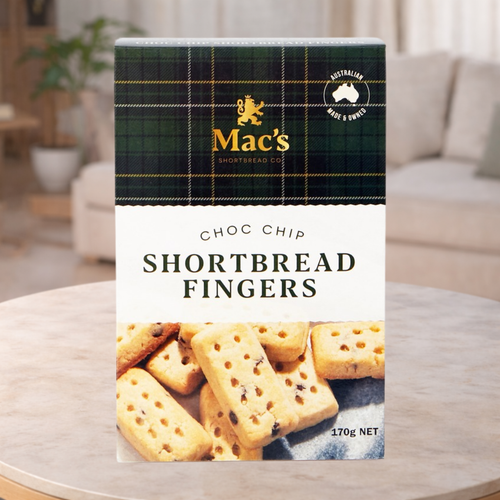 Mac's Everyday Biscuits Choc Chip Shortbread Fingers 170g