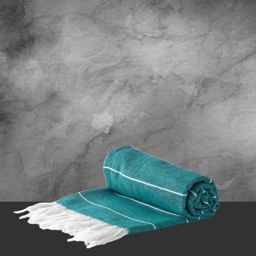 NICOLA SPRING Turkish Beach Towel - Aqua 90X170