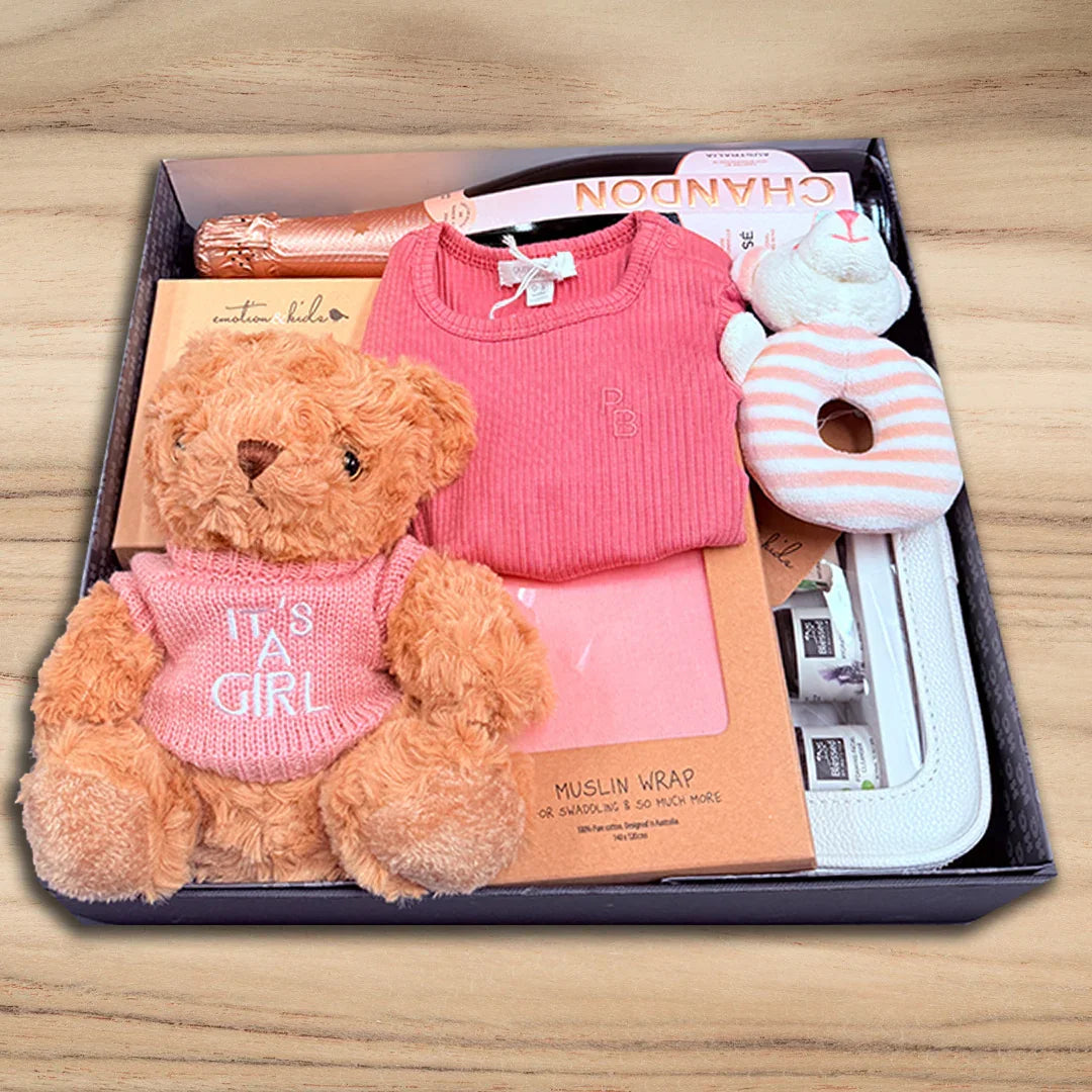 New Baby Girl Celebration Hamper - Tastebuds