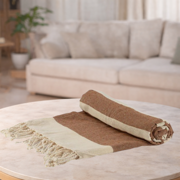 Nicola Spring Turkish Beach Towel_MochaStripe