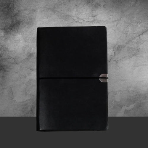 Notebook Black Leather-Look A5