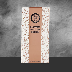 Ogilvie & Co Raspberry & White Choc Biscuits 75g - Tastebuds