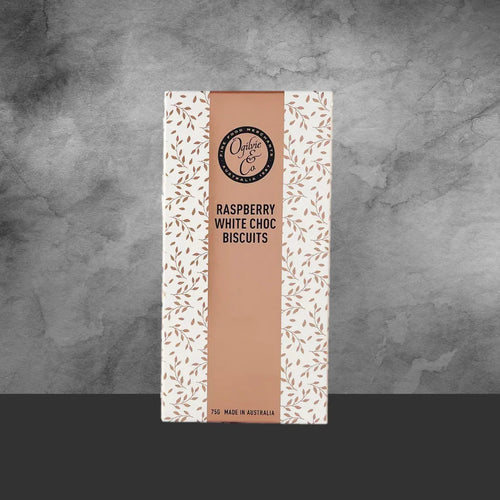Ogilvie & Co Raspberry & White Chocolate Biscuits 75g